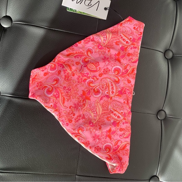 Revolve x VDM The Label Belinda Reversible Bikini Bottom Pink Stripe S - Picture 7 of 11